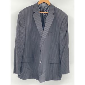 Lauren Ralph Lauren Blazer Sport Coat Suit Jacket Men 52 R Black‎ Striped Wool